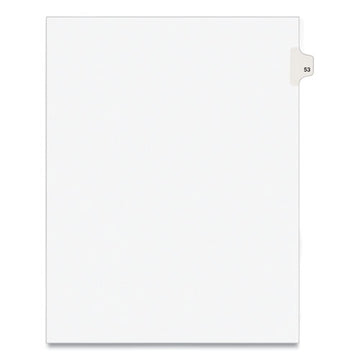 Avery® Preprinted Legal Exhibit Side Tab Index Dividers, Avery Style, 10-tab, 53, 11 X 8.5, White, 25-pack, (1053) freeshipping - TVN Wholesale